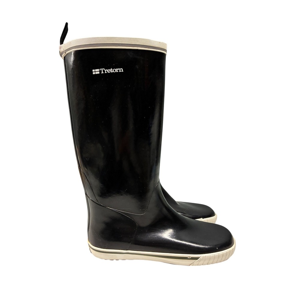 Tretorn Skerry Resling Tall Rain Boots Women's US 7.5–8 Black Waterproof Rubber